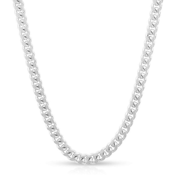ITALY Sterling Silver Round BOX Chain Necklace-Rhodium P. 16"~30" 1.5mm~3.5mm 
